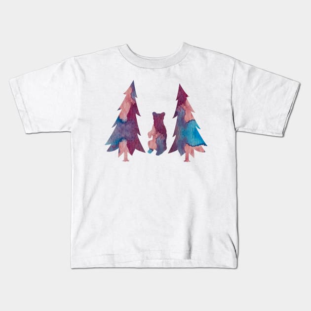 Bear Kids T-Shirt by TheJollyMarten